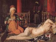 Jean-Auguste Dominique Ingres lady-in-waiting and bondman oil painting picture wholesale